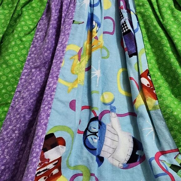 Girls Disney Pixar Inside Out 2 Disgust Custom Boutique Green Dress Size 4 - Picture 7 of 7
